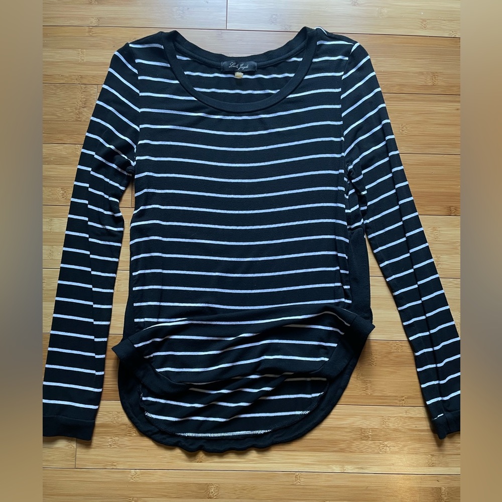 Black slit sides blouse